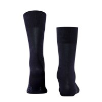 FALKE Herren Socken - Tiago, Strümpfe, Baumwolle, Logo, lang, einfarbig Dunkelblau 43-44