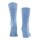 FALKE Mens Socks - Tiago, Socks, Cotton, Logo, long, solid color Light blue 41-42