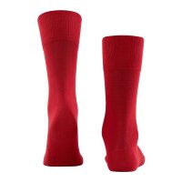 FALKE Herren Socken - Tiago, Strümpfe, Baumwolle, Logo, lang, einfarbig Rot 43-44