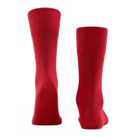 FALKE Herren Socken - Tiago, Strümpfe, Baumwolle, Logo, lang, einfarbig Rot 45-46