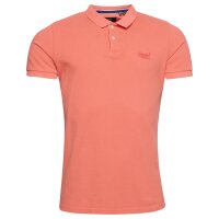 Superdry Mens Polo Shirt - Vint Destroy Polo, Short Sleeve, Button Placket, Cotton