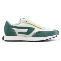 DIESEL Herren Sneaker - S-RACER LC, Schnür-Schuhe, Leder Weiß/Grün EUR 41
