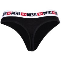DIESEL Womens String 3-Pack - UFST-Stars-Threepack, Thong, Panties, Cotton Stretch Black/Purple/Yellow L (Large)