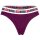 DIESEL Damen String 3er Pack - UFST-Stars-Threepack, Tanga, Slip, Cotton Stretch Schwarz/Lila/Gelb L