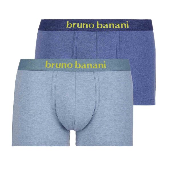 Bruno Banani Mens Boxer Shorts, 2-Pack - Denim Fun, Underwear, Underpants, Cotton, Logo, solid color Denim blue/light blue M (Medium)