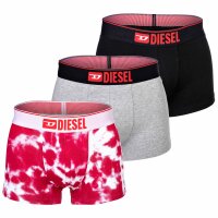 DIESEL Herren Boxershorts, 3er Pack - UMBX-DAMIENTHREEPACK, Trunks, Cotton Stretch, Tie Dye