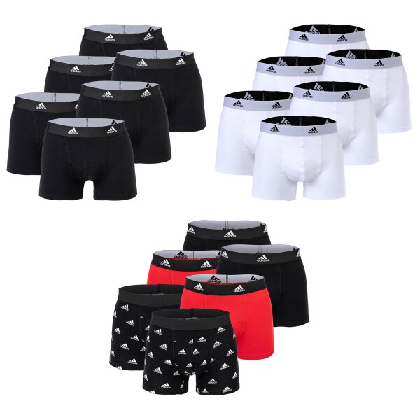 Adidas Herren Boxershorts, 6er Pack - Trunks, Active Flex Cotton, Logo, einfarbig