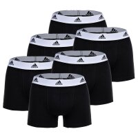 Adidas Herren Boxershorts, 6er Pack - Trunks, Active Flex Cotton, Logo, einfarbig