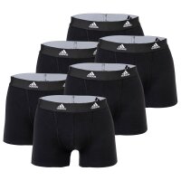 adidas Mens Boxer Shorts, 6-Pack - Trunks, Active Flex Cotton, Logo, plain