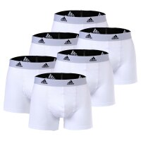 adidas Mens Boxer Shorts, 6-Pack - Trunks, Active Flex Cotton, Logo, plain