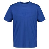 GANT Mens T-Shirt - REG TONAL SHIELD T-SHIRT, round neck, cotton, embroidery