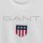 GANT Herren T-Shirt - SHIELD T-SHIRT, Rundhals, kurzarm, Baumwolle, Print Weiß L