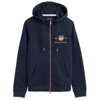GANT Ladies Sweat Jacket - ARCHIVE SHIELD FULL ZIP HOODIE, hooded jacket, logo