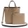 LACOSTE Damen Handtasche - ANNA Vertical Shopping Bag, Wendetasche, Two Tone, 29x22x10cm (HxBxT) Schwarz/Beige