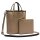 LACOSTE Damen Handtasche - ANNA Vertical Shopping Bag, Wendetasche, Two Tone, 29x22x10cm (HxBxT) Schwarz/Beige