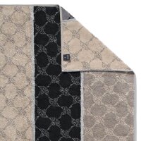 JOOP! Saunatuch Cornflower Stripes Frottierkollektion - Walkfrottier Schwarz/Taupe 80x200cm