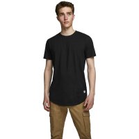 JACK&JONES Herren T-Shirt, 5er Pack - JJENOA, kurzarm, Rundhals, Baumwolle, einfarbig Weiß/Schwarz S