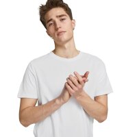 JACK&JONES Herren T-Shirt, 5er Pack - JJENOA, kurzarm, Rundhals, Baumwolle, einfarbig Weiß/Schwarz S
