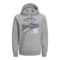 JACK&JONES Mens Hoodie, 2-pack - JJETHAN SWEAT HOOD, pullover, logo Grey/Dark Blue XL (X-Large)