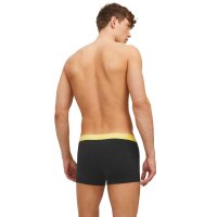 JACK&JONES Herren Boxershorts, 7er Pack - JACVITO SOLID, Trunks, Baumwoll-Stretch, Logo Schwarz/Bunt S
