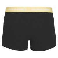 JACK&JONES Herren Boxershorts, 7er Pack - JACVITO SOLID, Trunks, Baumwoll-Stretch, Logo Schwarz/Bunt M