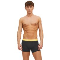 JACK&JONES Herren Boxershorts, 7er Pack - JACVITO SOLID, Trunks, Baumwoll-Stretch, Logo Schwarz/Bunt L