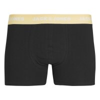 JACK&JONES Mens boxer shorts, 7-pack - JACVITO SOLID, trunks, cotton stretch, logo Black/Multicolored L (Large)