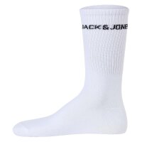 JACK&JONES Herren Tennissocken, 12er Pack - JACLOGO, One Size Weiß 40-46