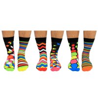United Oddsocks Mens Socks, 6 Socks Pack - Stockings, Motto Socks Addict 39-46 (UK 6-11)