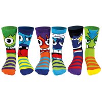 United Oddsocks Kinder Socken, 6 individuelle Socken - Geschenkbox, Motivsocken 30,5-39 The Mashers