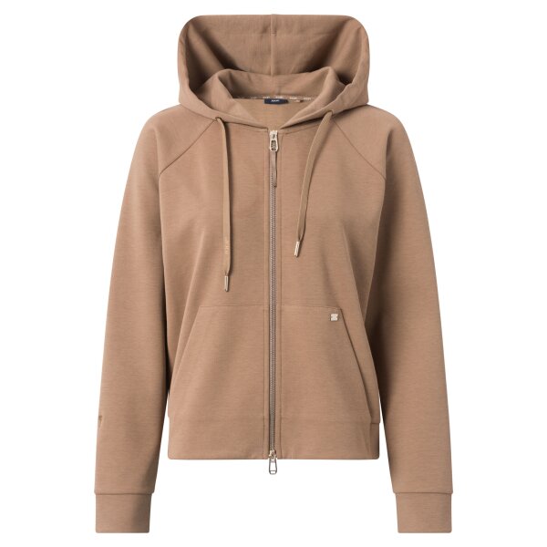 JOOP! ladies sweat jacket - hood, hoodie, zip, jersey cotton mix, plain