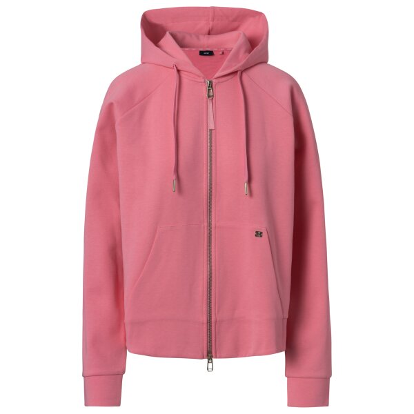 JOOP! Damen Sweatjacke - Kapuze, Hoodie, Reißverschluss, Jersey Cotton-Mix, uni Pink S