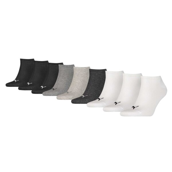 PUMA Unisex Sneaker Socks, 9-Pack - ECOM, Ladies, Men, Logo, plain