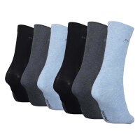 Calvin Klein Damen Socken 6 Paar - EMMA ECOM, Kurzsocken, One Size, einfarbig Blau 37-41