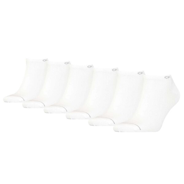 Calvin Klein Herren Sneaker Socken, 6 Pack - THOMAS ECOM, Kurzsocken, One Size Weiß 40-46