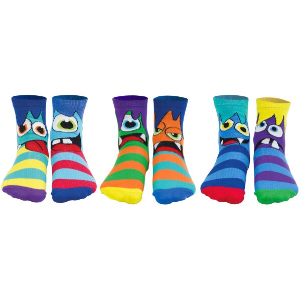 United Oddsocks Kinder Socken, 6 individuelle Socken - Geschenkbox, Motivsocken