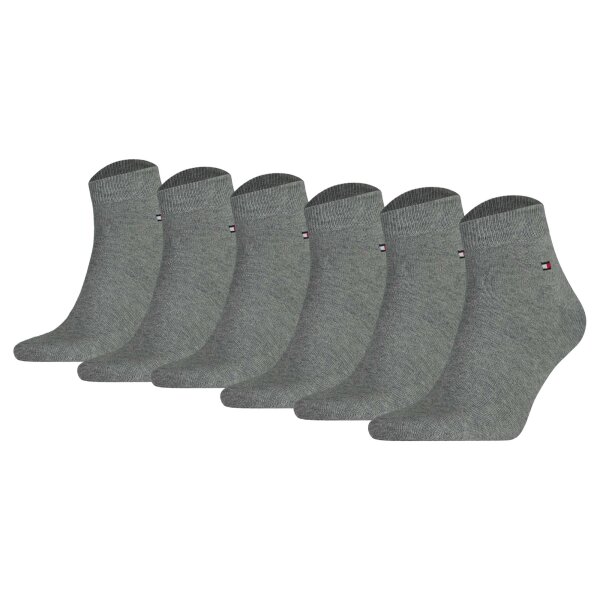TOMMY HILFIGER Herren Socken, 6er Pack - Mens Quarter, ECOM Grau 39-42