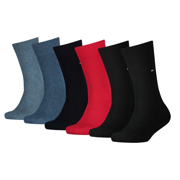 TOMMY HILFIGER Childrens socks, 6-pack - ECOM, TH Basic, solid color