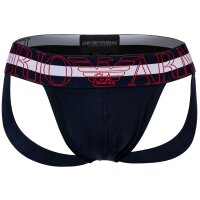 EMPORIO ARMANI Mens Jockstrap - MEGALOGO, Jocks, Tanga Briefs, Stretch Cotton Navy XL (X-Large)