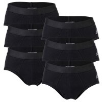 adidas Herren Slip, 6er Pack - Briefs, Active Flex Cotton, Logo, 3 Streifen, uni Schwarz L
