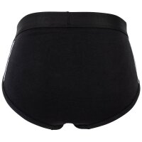 adidas Herren Slip, 6er Pack - Briefs, Active Flex Cotton, Logo, 3 Streifen, uni Schwarz L