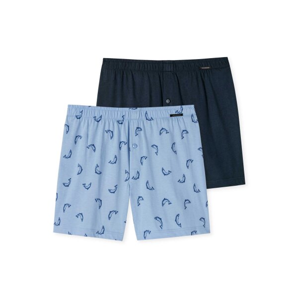 SCHIESSER Herren Shorts, 2er Pack - Serie "Fun Prints", Unterhose, Jersey-Shorts