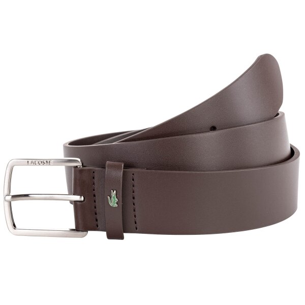 LACOSTE Herren Gürtel - Ledergürtel, 40 mm, Dornschließe