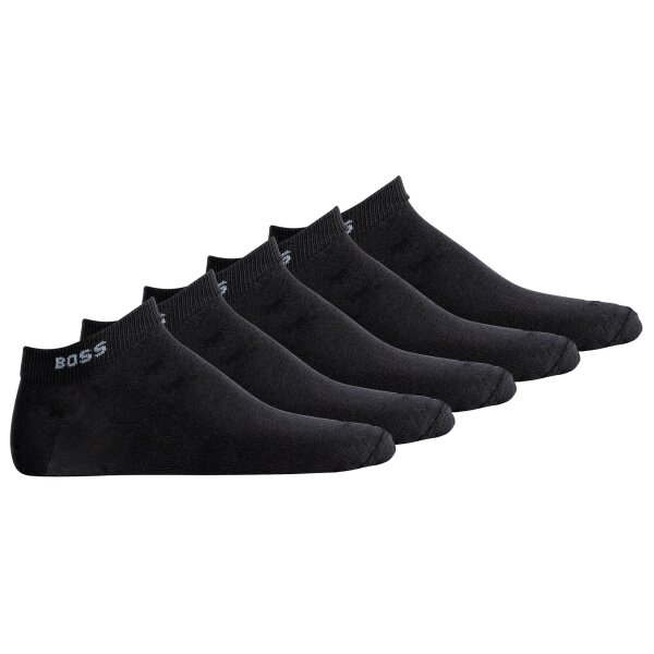 BOSS Herren Sneaker-Socken, 5er Pack - 5P AS Uni CC, kurz, Baumwoll-Mix, uni Schwarz 39-42
