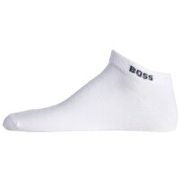 BOSS mens sneaker socks, 5-pack - 5P AS Uni CC, short, cotton mix, plain White 43-46