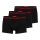 HUGO Mens Boxer Shorts, 3-pack - TRUNK TRIPLET PLANET, Logo, Cotton Stretch Black M (Medium)