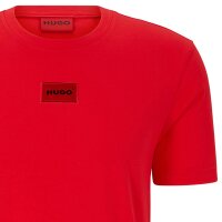 HUGO Herren T-Shirt - Diragolino212 Rundhals, Logo,1/2-Arm, Baumwolle Rot (Open Pink) M