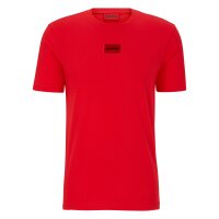 HUGO Mens T-Shirt - Diragolino212 round neck, logo,1/2 sleeve, cotton Red (Open Pink) M (Medium)