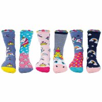 United Oddsocks Kids Socks, 6 Individual Socks - Gift Box, Motif Socks