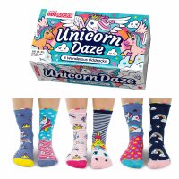 United Oddsocks Kinder Socken, 6 individuelle Socken - Geschenkbox, Motivsocken 30,5-39